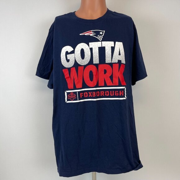 Nike New England Patriots Gotta Work T Shirt Mens Size XL Blue NFL Football - Picture 2 of 5